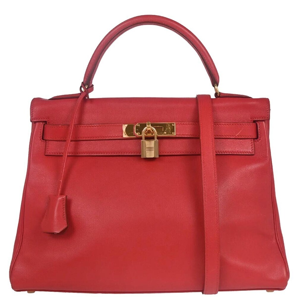 Hermes Kelly Red Swift with Gold Hardware 32